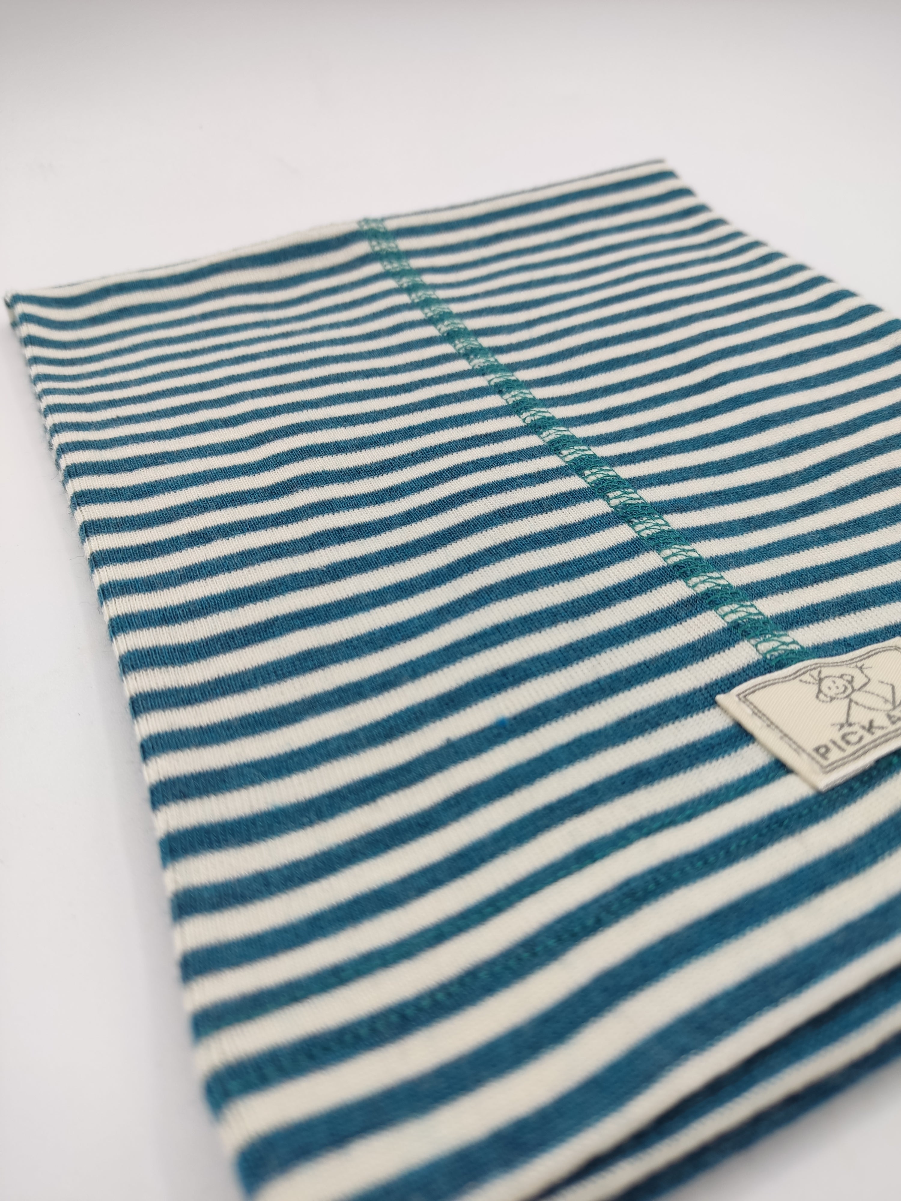 Scaldacollo in lana e seta per bambino e adulto // riga Petrol